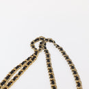 BALLY Chain Shoulder Bag Leather Brown Gold Auth gh1537-8