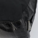 PRADA Tote Bag Nylon Black Silver Auth gh1539-9