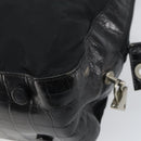 PRADA Tote Bag Nylon Black Silver Auth gh1539-15