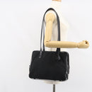PRADA Tote Bag Nylon Black Silver Auth gh1539-24