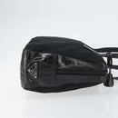 PRADA Tote Bag Nylon Black Silver Auth gh1539-3