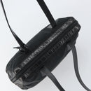 PRADA Tote Bag Nylon Black Silver Auth gh1539-6