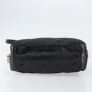 PRADA Tote Bag Nylon Black Silver Auth gh1539-5