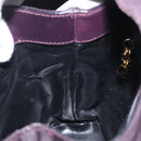 Salvatore Ferragamo Vala Hand Bag Canvas Purple Gold Auth gh154-18