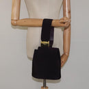 Salvatore Ferragamo Vala Hand Bag Canvas Purple Gold Auth gh154-20