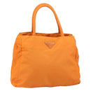 PRADA Tote Bag Nylon Orange Silver Auth gh1541-1