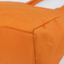 PRADA Tote Bag Nylon Orange Silver Auth gh1541-15
