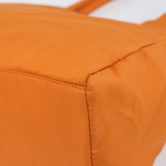 PRADA Tote Bag Nylon Orange Silver Auth gh1541