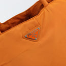 PRADA Tote Bag Nylon Orange Silver Auth gh1541-10