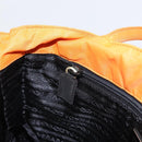 PRADA Tote Bag Nylon Orange Silver Auth gh1541-20