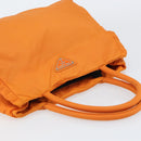 PRADA Tote Bag Nylon Orange Silver Auth gh1541-6