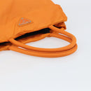 PRADA Tote Bag Nylon Orange Silver Auth gh1541-7