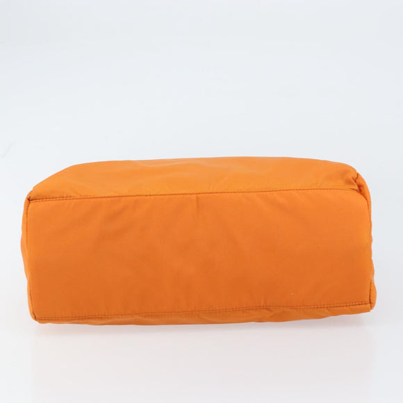PRADA Tote Bag Nylon Orange Silver Auth gh1541