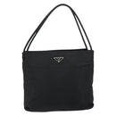 PRADA Tote Bag Nylon Black Silver Auth gh1542-2