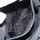PRADA Tote Bag Nylon Black Silver Auth gh1542-20