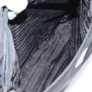 PRADA Tote Bag Nylon Black Silver Auth gh1542-23