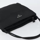 PRADA Tote Bag Nylon Black Silver Auth gh1542-6