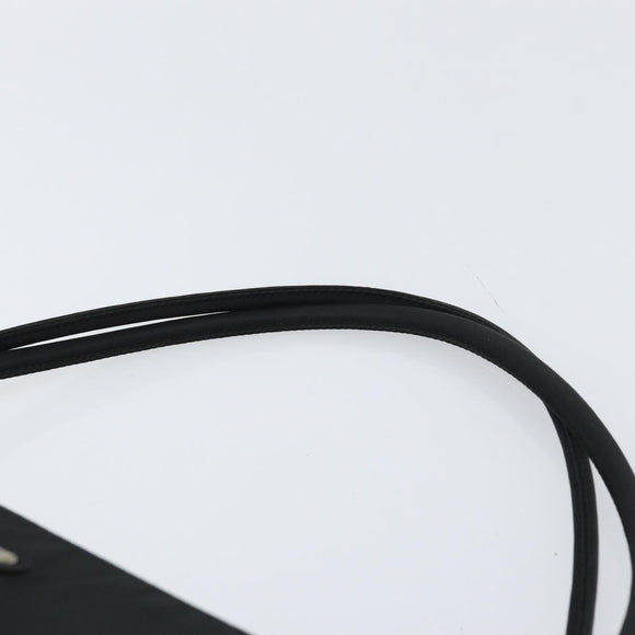 PRADA Tote Bag Nylon Black Silver Auth gh1542