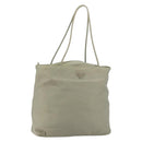 PRADA Tote Bag Nylon Khaki Silver Auth gh1543-1