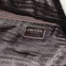 PRADA Tote Bag Nylon Khaki Silver Auth gh1543-18