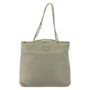 PRADA Tote Bag Nylon Khaki Silver Auth gh1543-13
