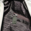 PRADA Tote Bag Nylon Khaki Silver Auth gh1543-21