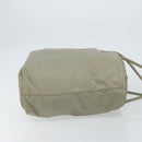 PRADA Tote Bag Nylon Khaki Silver Auth gh1543-3
