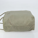 PRADA Tote Bag Nylon Khaki Silver Auth gh1543-4