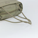 PRADA Tote Bag Nylon Khaki Silver Auth gh1543-7