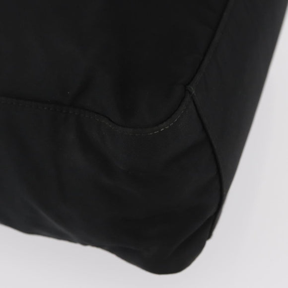 PRADA Tote Bag Nylon Black Silver Auth gh1544