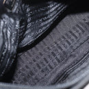 PRADA Tote Bag Nylon Black Silver Auth gh1544-10