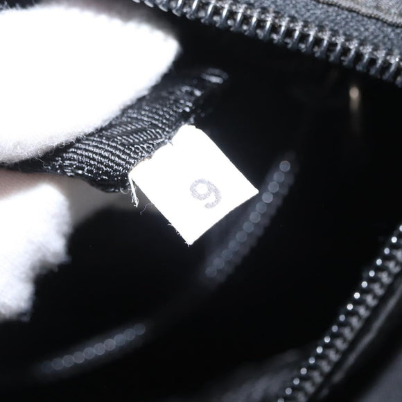 PRADA Tote Bag Nylon Black Silver Auth gh1544