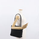 PRADA Tote Bag Nylon Black Silver Auth gh1544-24