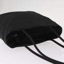 PRADA Tote Bag Nylon Black Silver Auth gh1544-6