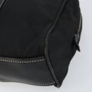 PRADA Tote Bag Nylon Black Silver Auth gh1545-10