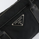 PRADA Tote Bag Nylon Black Silver Auth gh1545-14