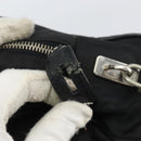 PRADA Tote Bag Nylon Black Silver Auth gh1545-16