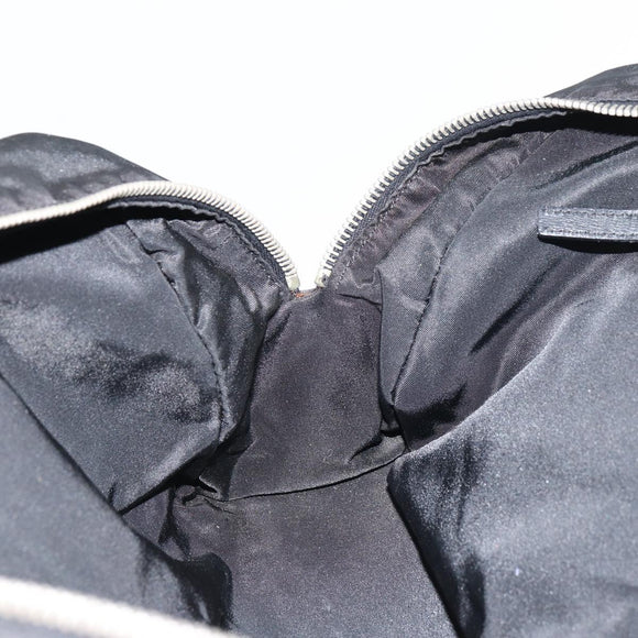 PRADA Tote Bag Nylon Black Silver Auth gh1545