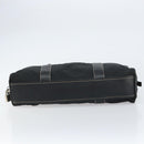 PRADA Tote Bag Nylon Black Silver Auth gh1545-9