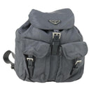 PRADA Backpack Nylon Gray Silver Auth gh1547-1