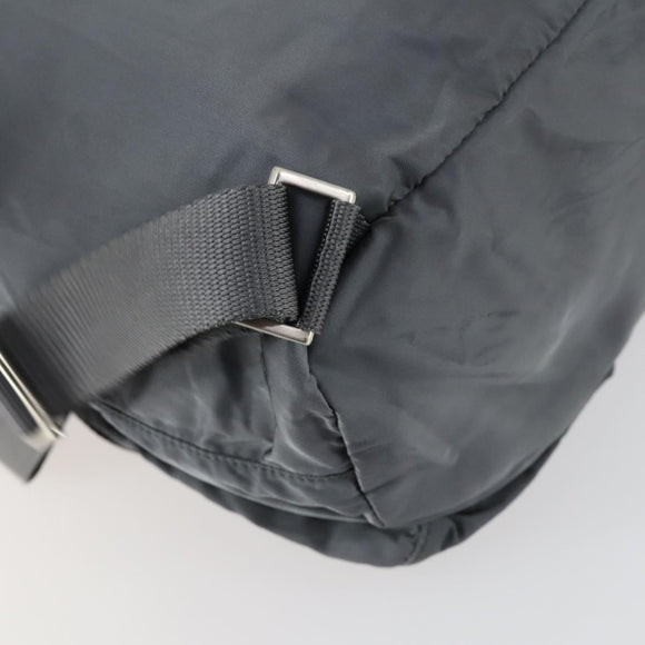 PRADA Backpack Nylon Gray Silver Auth gh1547