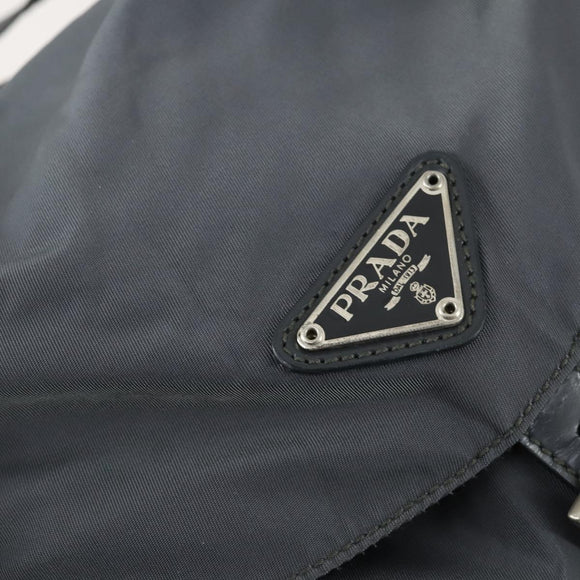 PRADA Backpack Nylon Gray Silver Auth gh1547