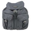 PRADA Backpack Nylon Gray Silver Auth gh1547-13