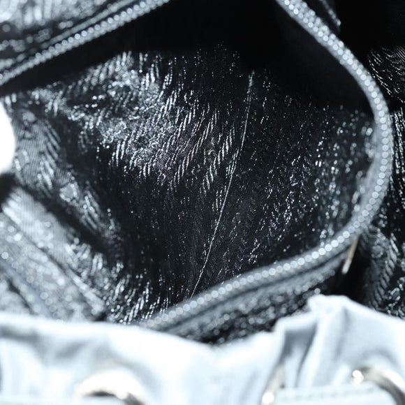 PRADA Backpack Nylon Gray Silver Auth gh1547