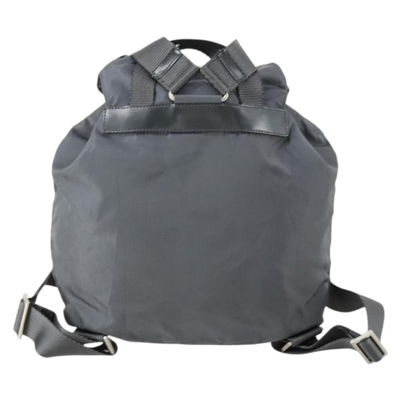 PRADA Backpack Nylon Gray Silver Auth gh1547