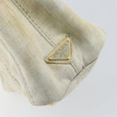 PRADA Canapa PM Hand Bag Canvas Beige Gold Auth gh1549-10