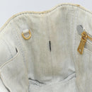 PRADA Canapa PM Hand Bag Canvas Beige Gold Auth gh1549-19