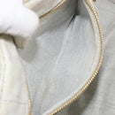 PRADA Canapa PM Hand Bag Canvas Beige Gold Auth gh1549-21