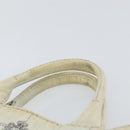 PRADA Canapa PM Hand Bag Canvas Beige Gold Auth gh1549-8