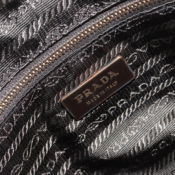 PRADA Hand Bag Safiano leather Brown Gold Auth gh1550